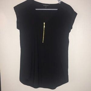 Express Tops - Zip down v neck Express Tops - Zip down v neck